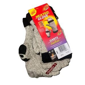 Ragg Wool Heated glove with pop-top mitten
